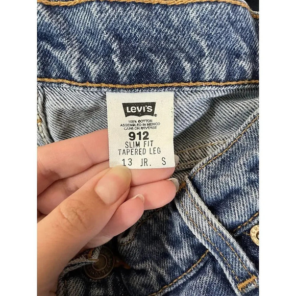 Vintage 90s Levi's 912 Women Mom Jeans Size 13 Orange Tab Slim Fit USA - Picture 4 of 8